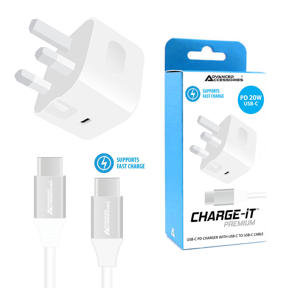Charge-iT Premium 20W PD UK USB-C Bundle