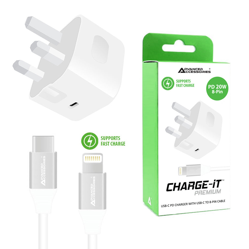 Charge-iT Premium 20W PD UK 8-Pin Bundle