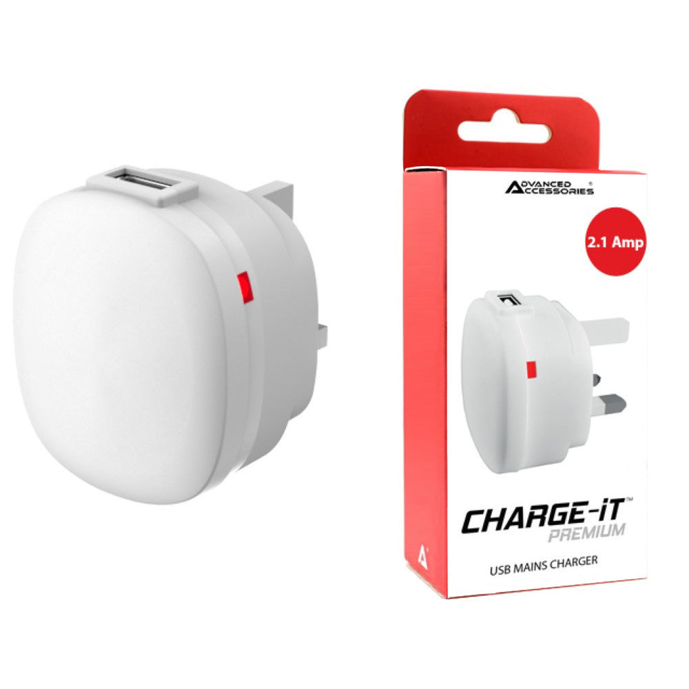 Charge-iT Premium 2.1 Amp USB-A UK Mains Charger