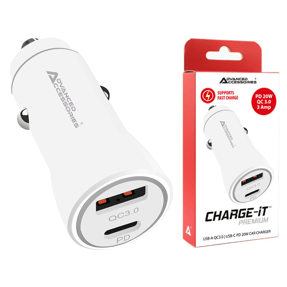 Charge-iT Premium 38W QC/PD Dual Car Charger