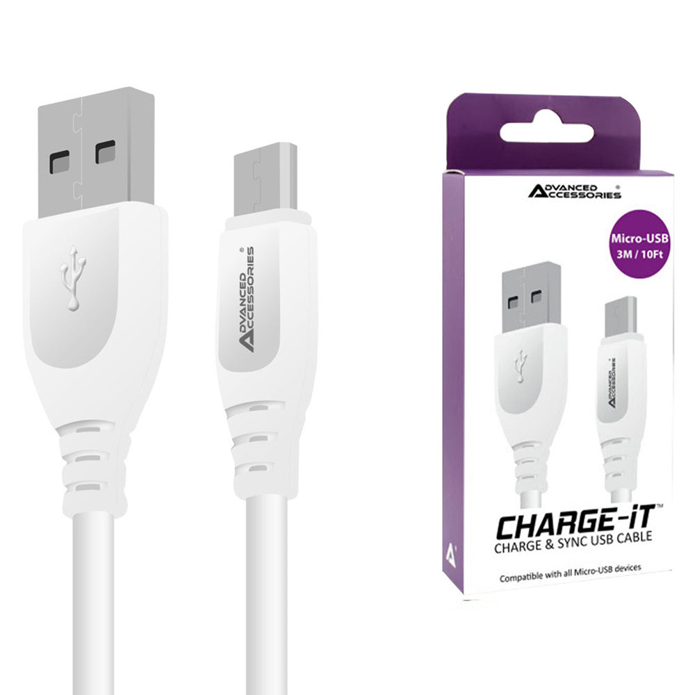 Charge-iT USB-A To Micro-USB Charge & Sync Cable - 3 Metre