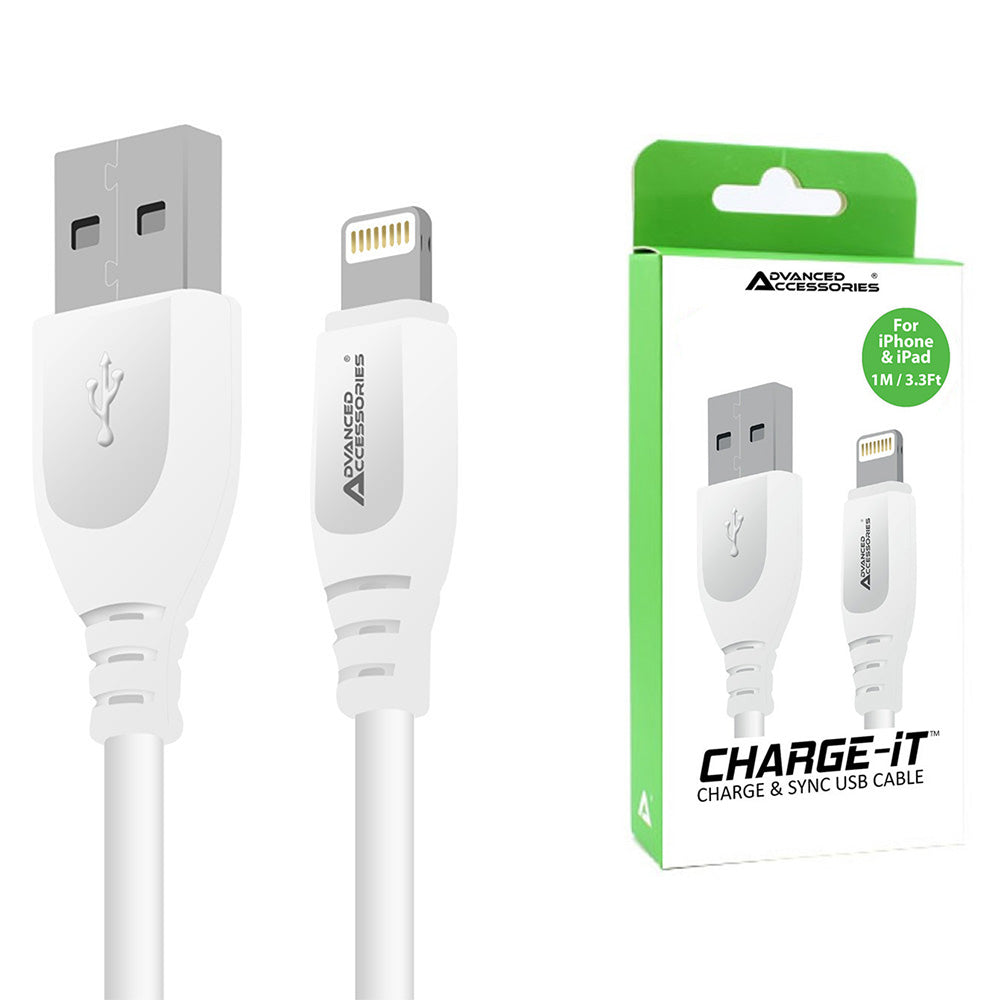Charge-iT USB-A To 8-Pin Charge & Sync Cable - 1 Metre