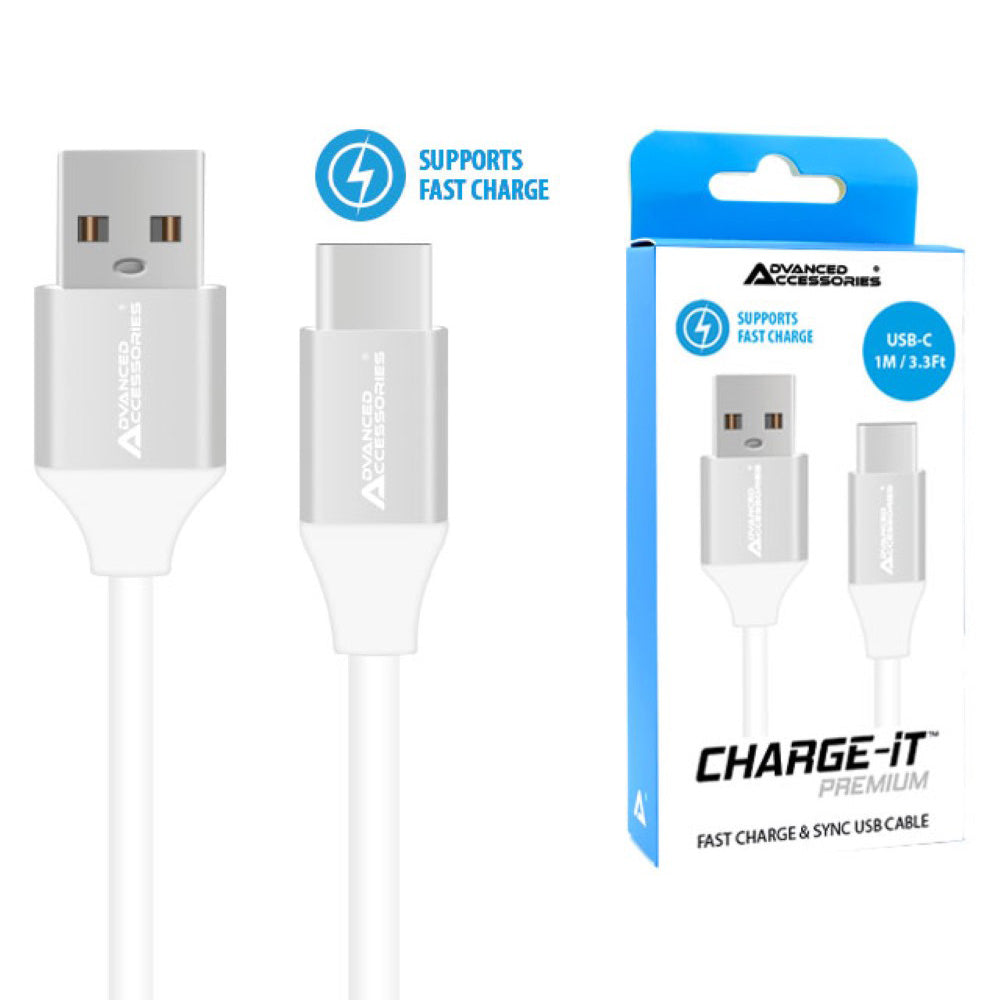 Charge-iT Premium USB-A to USB-C Charge & Sync Cable - 1 Metre