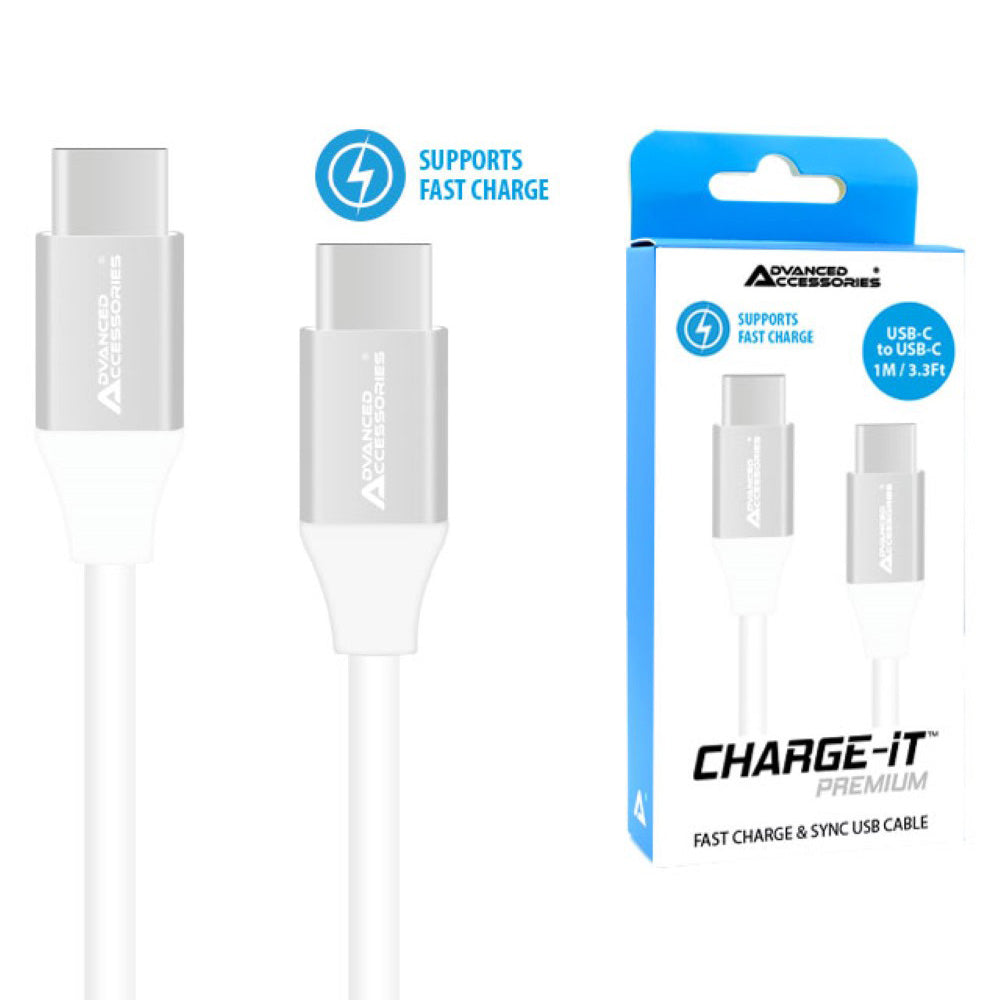 Charge-iT Premium USB-C to USB-C Charge & Sync Cable - 1 Metre