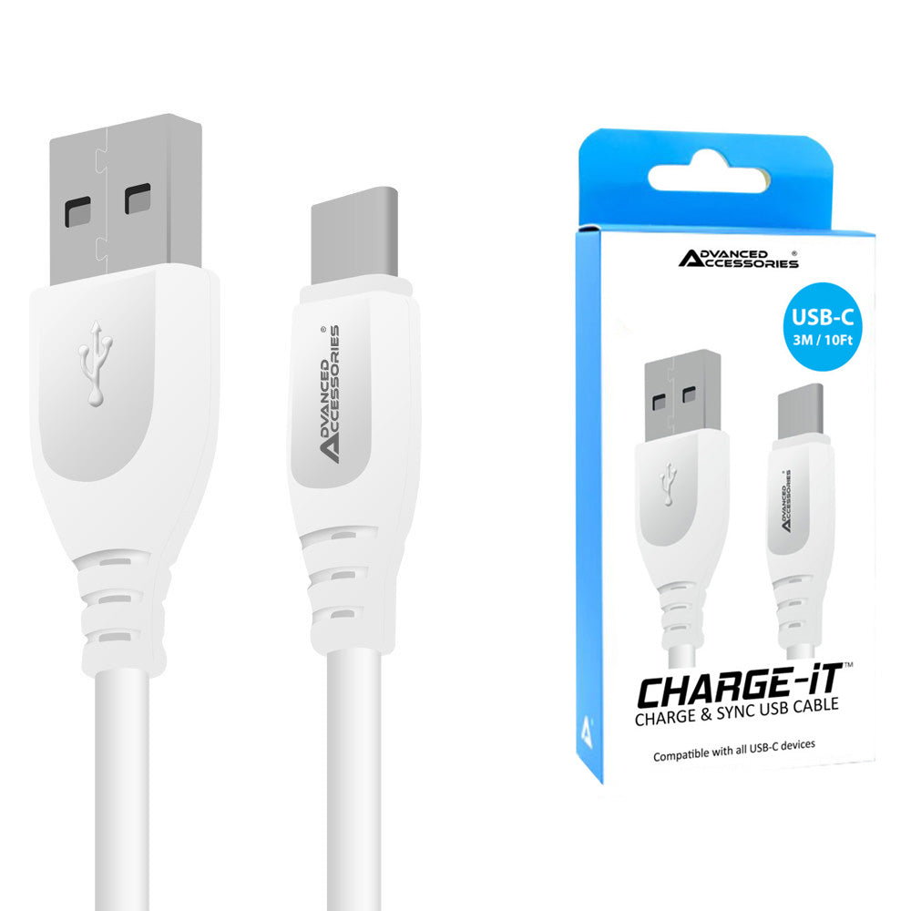 Charge-iT USB-A To USB-C Charge & Sync Cable - 3 Metre